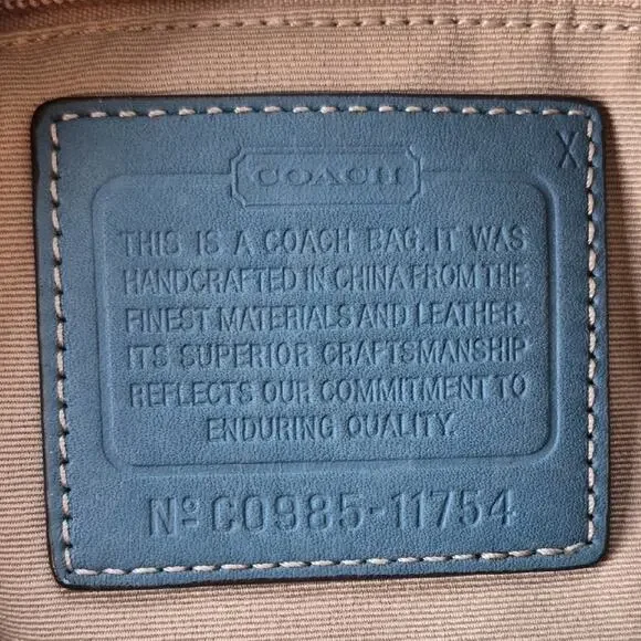 Coach Hamptons Watercolor Scribble Hobo Bag C0985-11754 EUC Purse Y2K 2009 - Picture 5 of 16